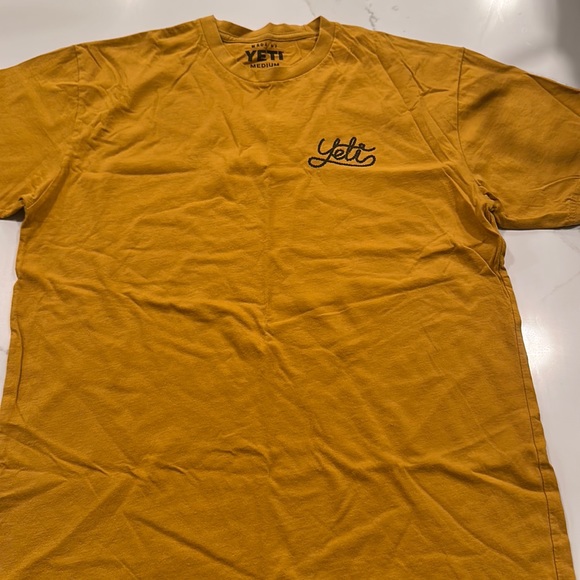Yeti Other - YETI ICE BUCKIN’ COLD cowboy horse T shirt mustard yellow size M
